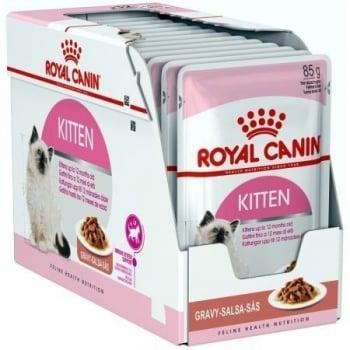 Royal Canin Kitten, bax hrană umedă pisici, (în sos), 85g x 12