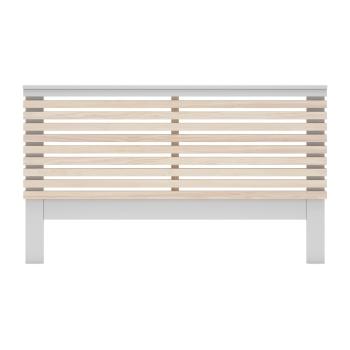 Tăblie de pat albă/în culoare naturală cu aspect de lemn de pin 163x100 cm Estefania – Marckeric