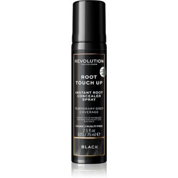 Revolution Haircare Root Touch Up spray instant pentru camuflarea rădăcinilor crescute culoare Black 75 ml