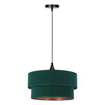 Lustră în culoarea petrolului cu abajur textil ø 35 cm Scopello – Candellux Lighting