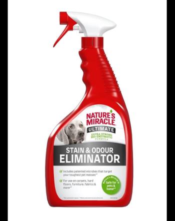 NATURE'S MIRACLE ULTIMATE Stain&amp;Odour Remover Dog Spray pentru indepartarea petelor si mirosurilor, caine 946 ml