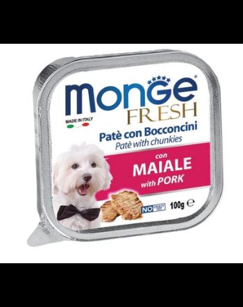 MONGE Fresh hrană umedă pentru câini sub formă de pate, cu porc 100 g
