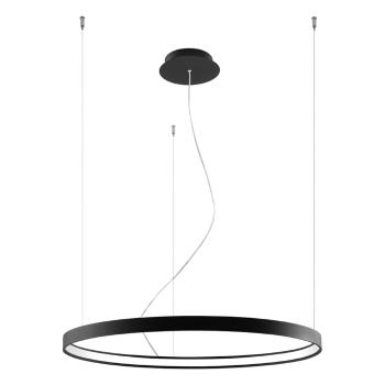 Lustră Nice Lamps Ganica, ø 80 cm, negru