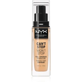 NYX Professional Makeup Can't Stop Won't Stop fond de ten cu acoperire ridicată culoare 7.5 Soft Beige 30 ml