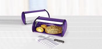 Cos pentru paine din otel inoxidabil - violet