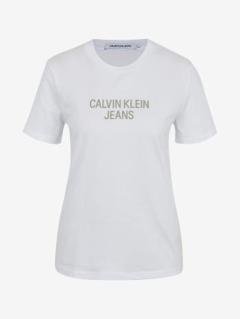 Calvin Klein Jeans Easy Institutional Tricou Alb