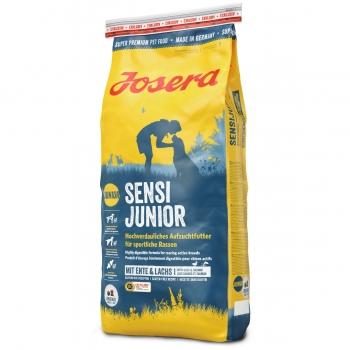 JOSERA SensiJunior, M-XL, Rață și Somon, hrană uscată câini junior, sensibilități digestive, activitate intensă, 15kg