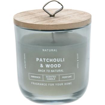 Lumânare în sticlă Back to natural, Patchouli & Wood, 250 g