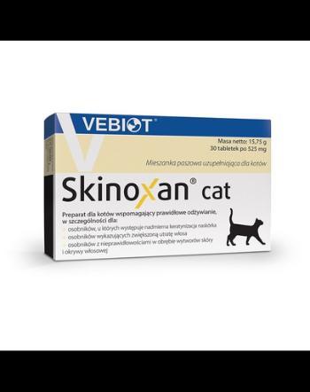 VEBIOT Skinoxan cat Supliment alimentar pentru pisici, blana si piele 30 tab.