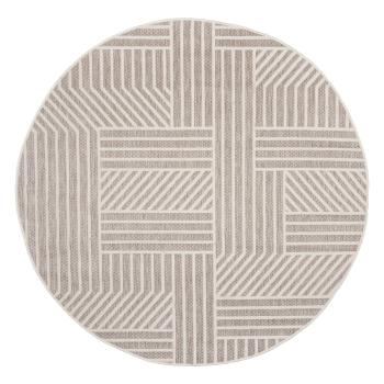 Covor de exterior Flair Rugs Blocks, ø 160 cm, bej