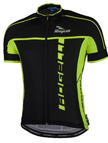 ultraușoare ciclism jersey Rogelli UMBRIA 2.0 cu scurt maneca, negru-reflectorizant galben 001.247.