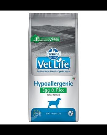 FARMINA Vet Life Dog Hypoallergenic Egg&amp;Rice 12 kg dieta caini cu alergii, ou si orez