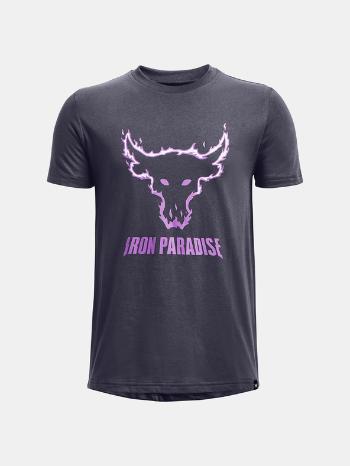 Under Armour UA Project Rock IP Brahman SS Tricou pentru copii Violet