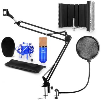Auna CM001BG set de microfon V5 microfon cu condensator, curea pentru microfon, filtru pop, panou pentru microfon