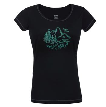 Tricou Direct Alpine Cu blană Doamnă neagră (natura)