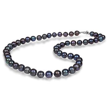 JwL Luxury Pearls Colier cu perle reale albastru metalizat JL0265