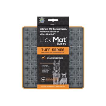 Covoraș de lins pentru animale de companie Buddy Tuff Orange – LickiMat