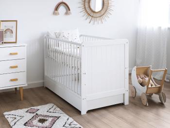 Pătuț pentru copii Baby Magic 120x60 cm - alb