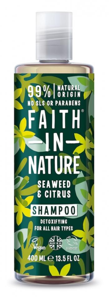 Faith in Nature Șampon natural cu alge marine pentru toate tipurile de păr (Detoxifying Shampoo) 400 ml