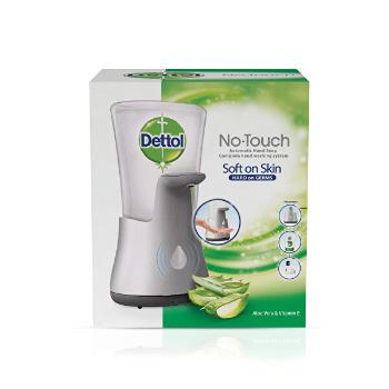 Dettol Dozator de săpun fără contactAloe Vera și vitamina E No Touch(Automatic Hand Soap System) 250 ml