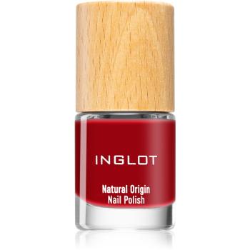 Inglot Natural Origin lac de unghii cu rezistenta indelungata culoare 009 Timeless Red 8 ml