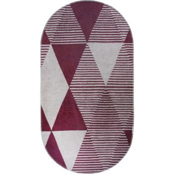 Covor burgundy lavabil 60x100 cm Oval – Vitaus