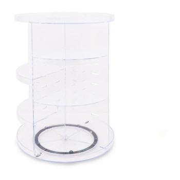 Organizator rotativ pentru cosmetice din plastic transparent - Hermia