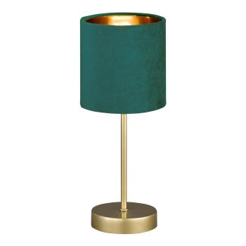 Veioză verde/aurie din metal cu abajur textil (înălțime 34 cm) Aura – Fischer & Honsel