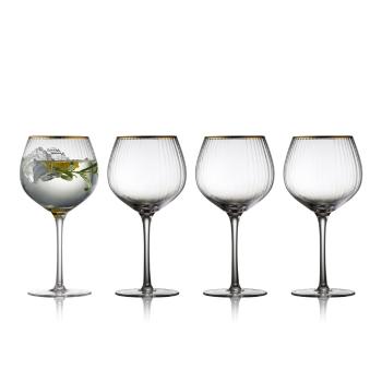 Set 4 pahare pentru gin & tonic Lyngby Glas Palermo, 650 ml