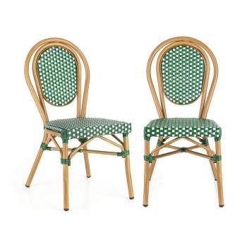 Blumfeldt Montpellier GR, scaun din aluminiu, stivuibil,din sticlă, verde