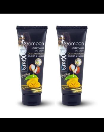 FREXIN Sampon pentru caini 2in1 cu balsam, jojoba si mango 2x220 g