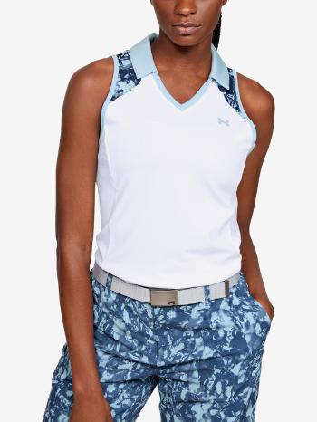 Under Armour UA Zinger Sleeveless Blocked Polo Tricou Alb