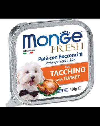 MONGE Fresh hrană umedă pentru câini sub formă de pate, curcan 100 g