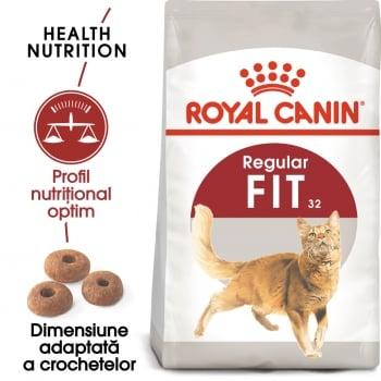 Royal Canin Fit32 Adult, pachet economic hrană uscată pisici, activitate fizică moderată, 2kg x 2