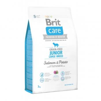 BRIT Care Junior Large Breed, L-XL, Somon cu Cartofi, hrană uscată fără cereale câini junior, 3kg