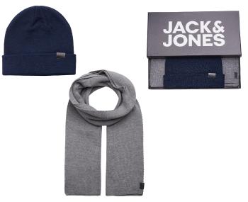 Jack&Jones Kit bărbați - căciulă și fular JACJOLLY 12163827 Navy Blazer