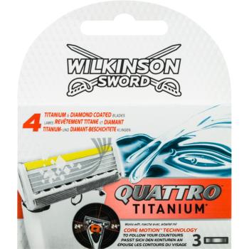 Wilkinson Sword Quattro Titanium rezerva Lama 3 pc 3 buc