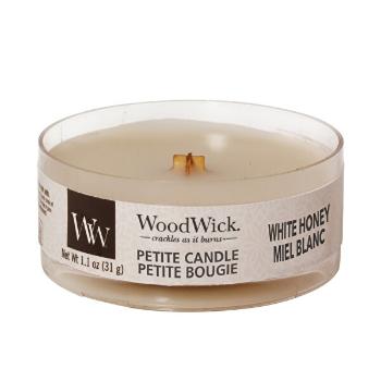 WoodWick Lumânare aromatică mică cu fitil din lemn Wood Honey 31 g