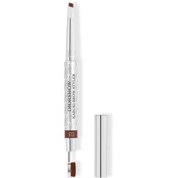 DIOR Diorshow Kabuki Brow Styler creion pentru sprancene cu pensula culoare 03 Brown 0,29 g