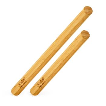 Klarstein Sucitor din lemn pentru aluat, set de 2 bucăți, 100% bambus, 30/40 × 3,3 cm (L × Ø), suprafață netedă, bambus