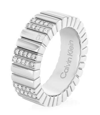 Calvin Klein Inel fashion din oțel cu cristale Metal minimalist 35000440 54 mm