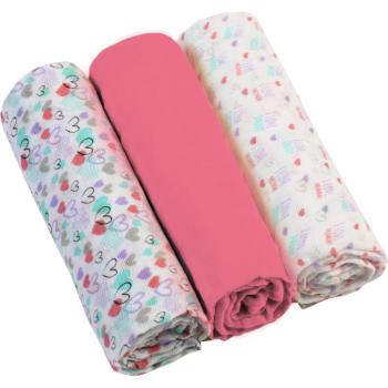 BabyOno Diaper Super Soft scutece textile Pink 70 × 70 cm 3 buc