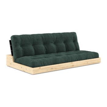 Canapea verde-închis extensibilă cu tapițerie din catifea reiată  196 cm Base – Karup Design