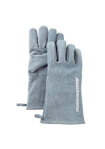 Piele pentru femei mănuși pentru grătar Feuermeister BBQ Premium (putini) gri
