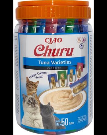 INABA Churu Variety Tuna gustari cremoase cu ton pentru pisici 50x14g (700g)