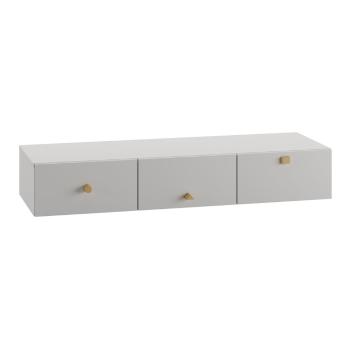 Comodă de copii gri deschis joasă 150x25 cm Cube - Pinio