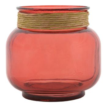 Vază din sticlă reciclată Mauro Ferretti Rope Florero, roz