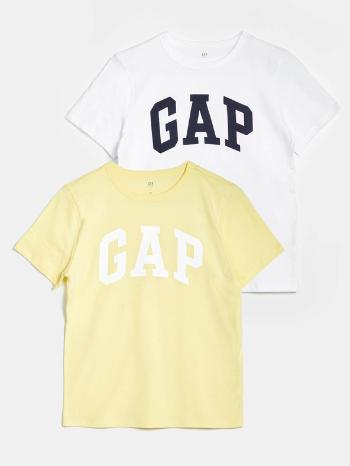 GAP Tricou pentru copii 2 buc Galben Alb