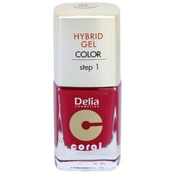 Delia Cosmetics Coral Nail Enamel Hybrid Gel lac de unghii sub forma de gel culoare 03  11 ml