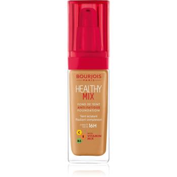 Bourjois Healthy Mix makeup radiant cu hidratare 16 de ore culoare 57,5 Golden Caramel 30 ml